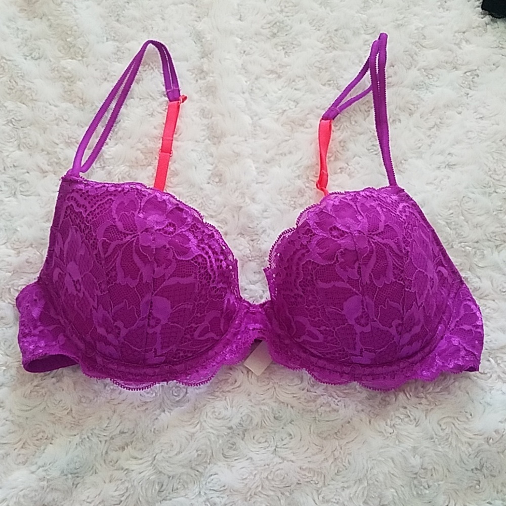 PINK Victoria's Secret Purple Lace Bra